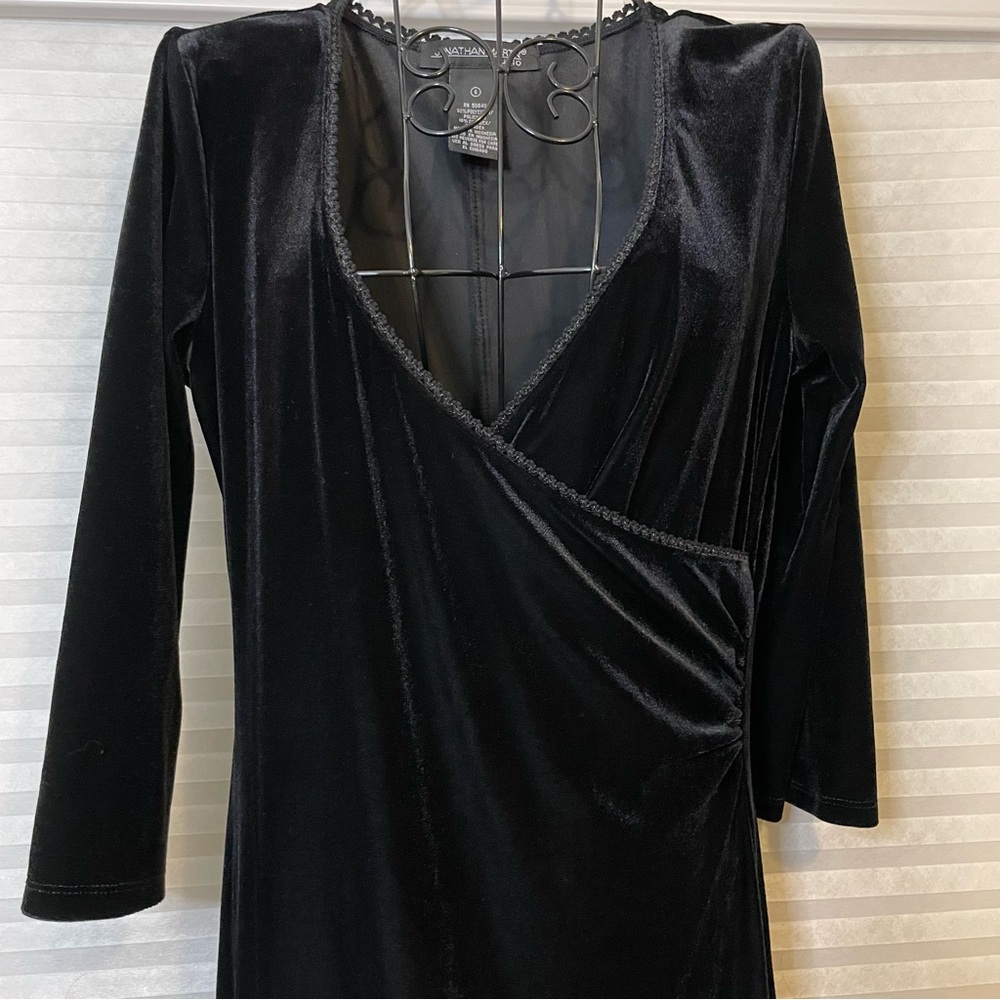 Black velvet dress